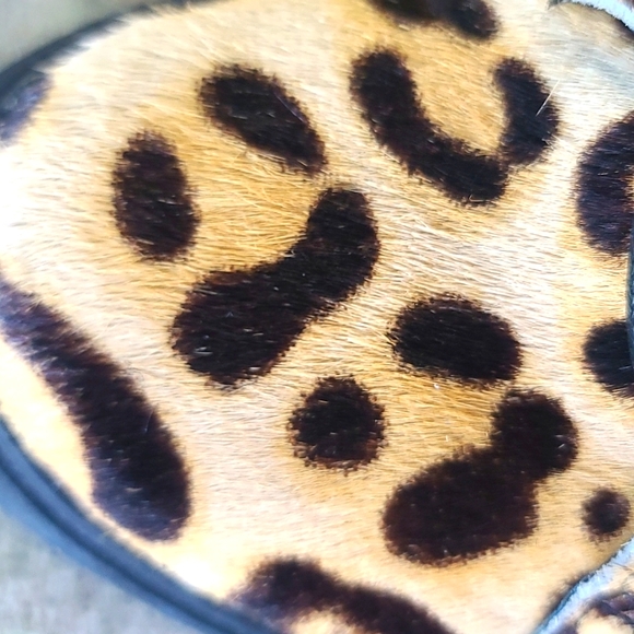 Giuseppe Zanotti Leopard-Print Calf Hair Wedge Sneaker Size 39 EUC - Picture 15 of 16